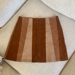 Brand new w/o tags White Crow zip-up color block mini skirt size S